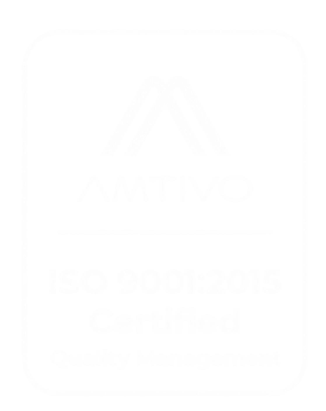 AMTIVO ISO 9001 Certification Badge AMTIVO ISO 9001 Certification Badge